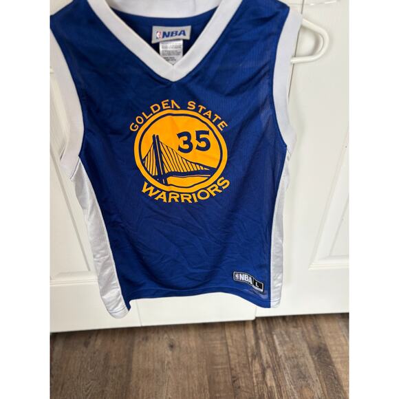 Kids Kevin Durant #35 NBA Jersey kids Large 10-12 Unisex Golden State Warriors - Picture 1 of 4